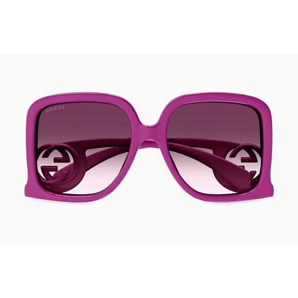 NEW Gucci GG1326S-004-58 FUSHSIA Sunglasses - Picture 5 of 13